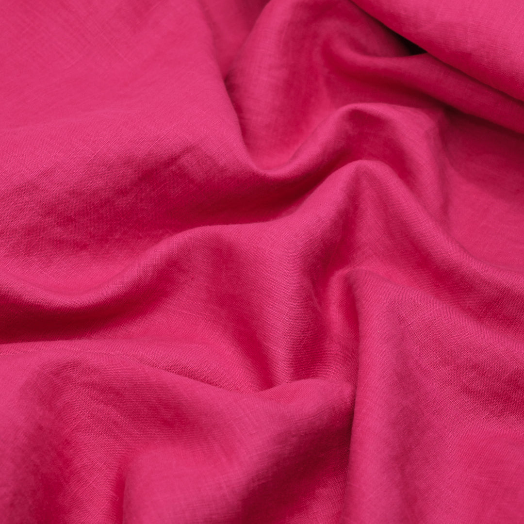 Breezy Lightweight Linen - Electric Pink | Blackbird Fabrics