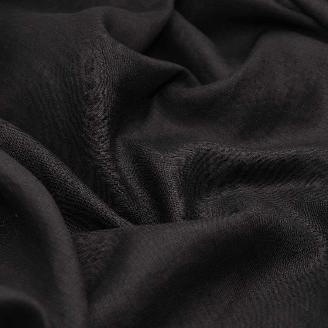 Breezy Lightweight Linen - Black | Blackbird Fabrics