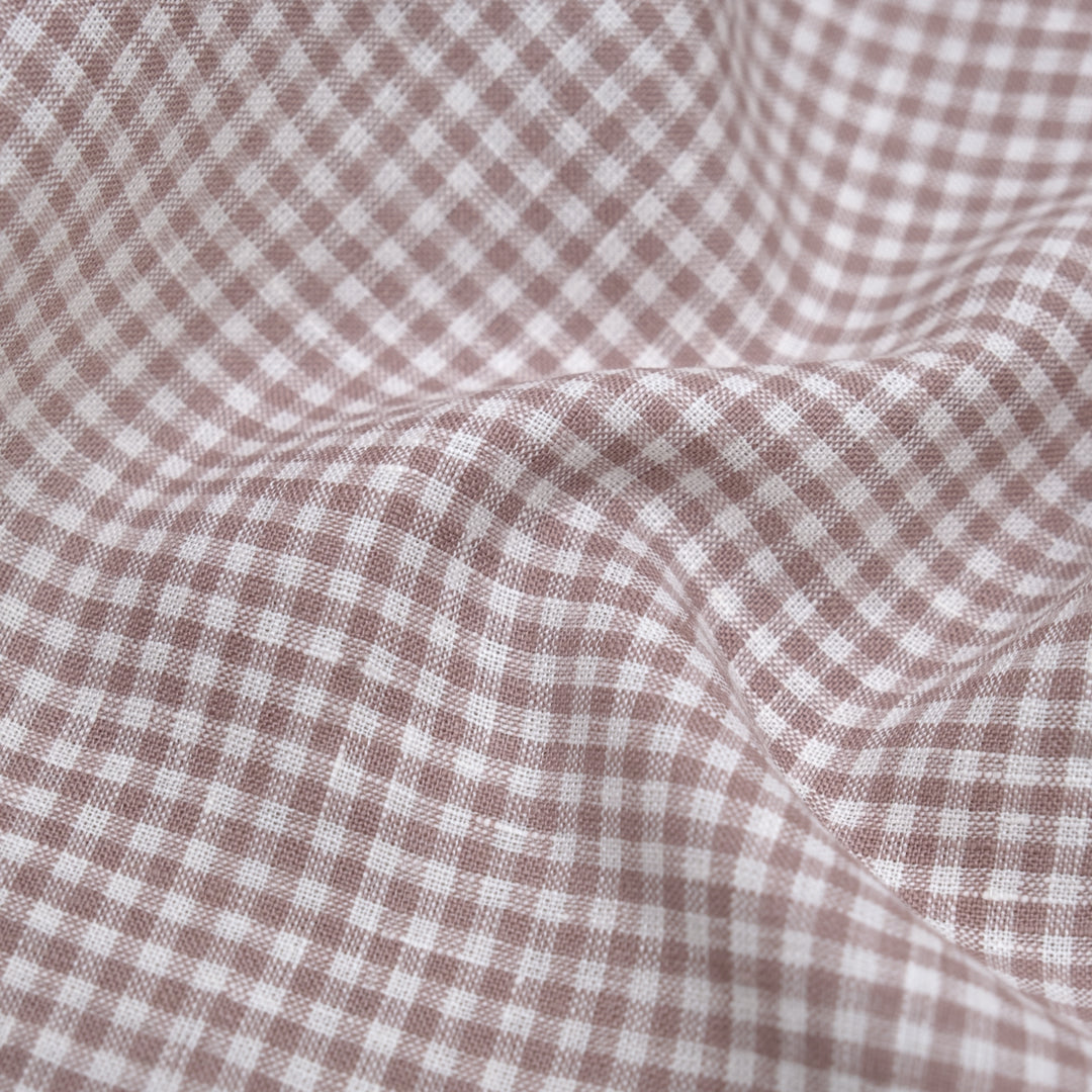 Petite Gingham Linen - Pointe | Blackbird Fabrics