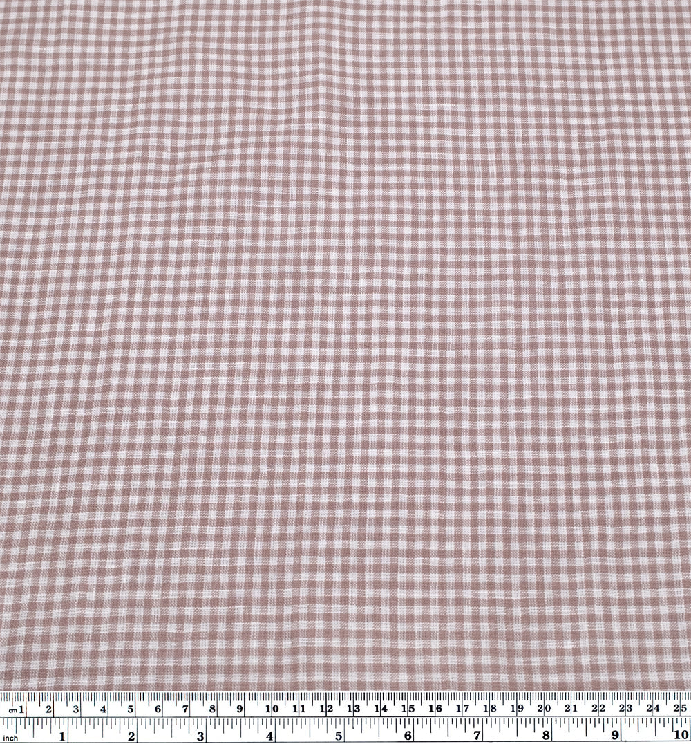 Petite Gingham Linen - Pointe | Blackbird Fabrics