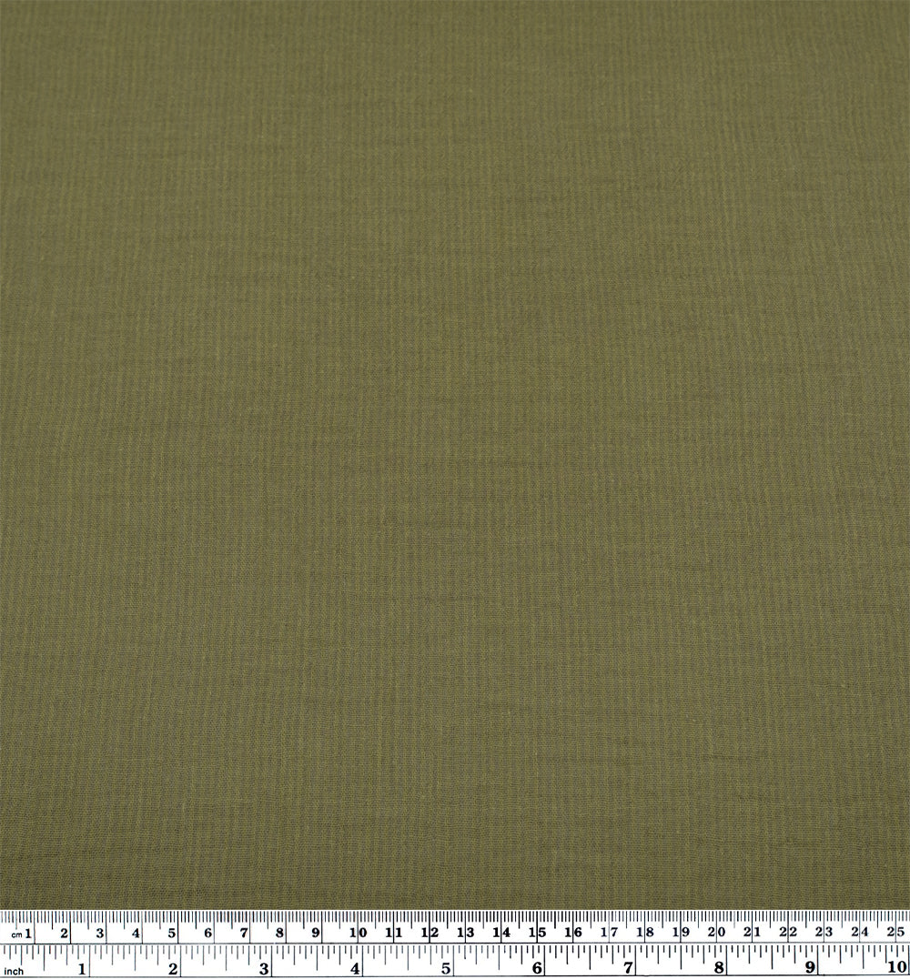 Fine Stripe Organic Cotton Double Gauze - Juniper/Basil | Blackbird Fabrics