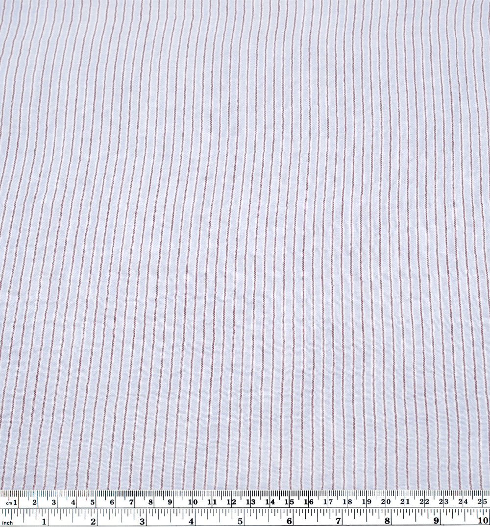 Office Stripe Organic Cotton Double Gauze - Ice Blue | Blackbird Fabrics