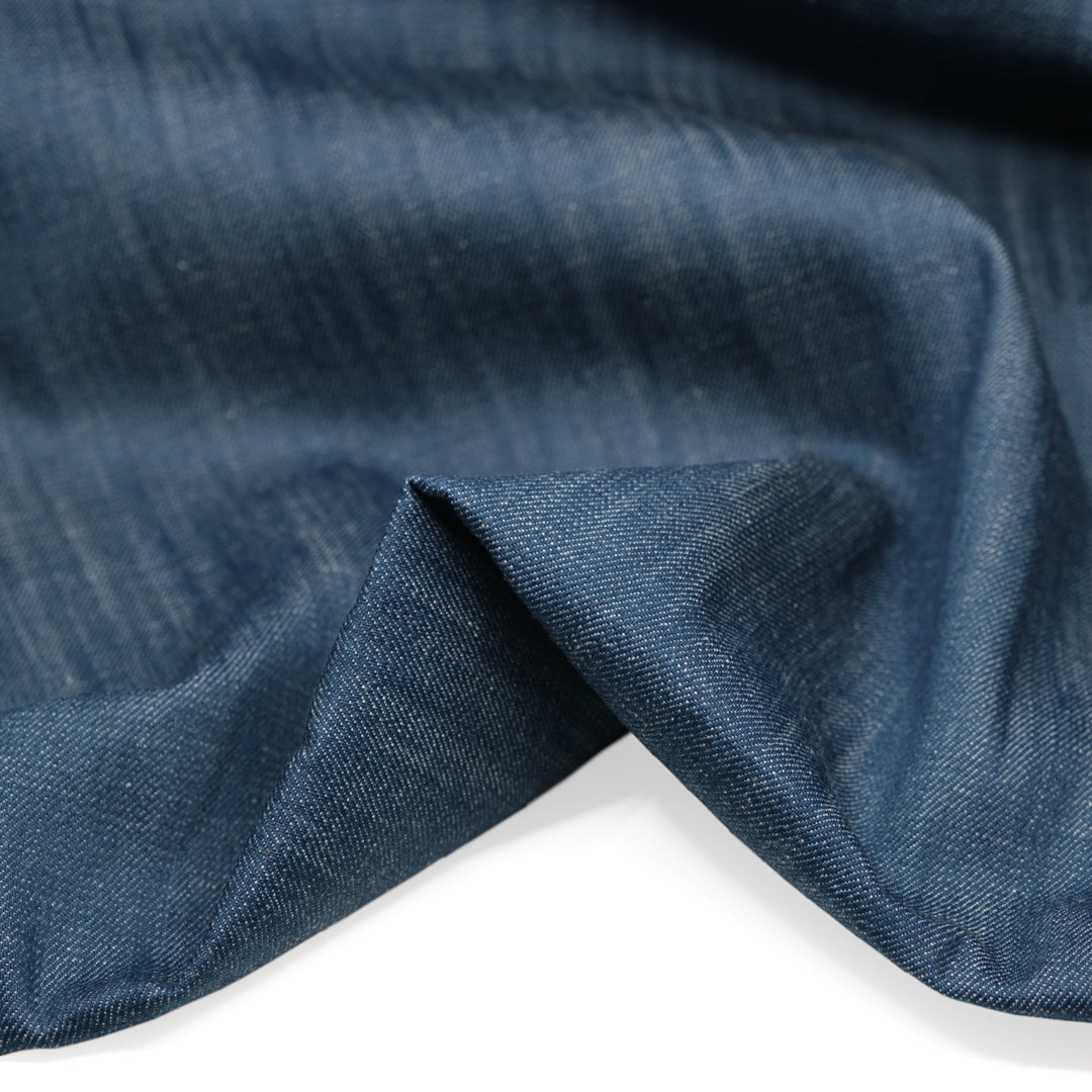 10.5oz Kuroki Mills Non-Stretch Denim - Greencast Blue | Blackbird Fabrics