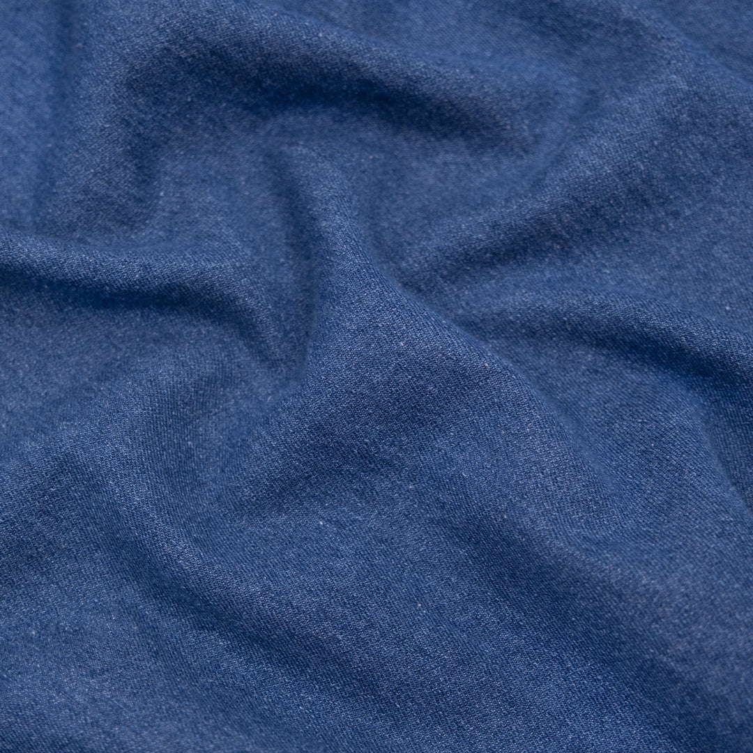 6oz Washed Cotton Denim - Medium Indigo | Blackbird Fabrics