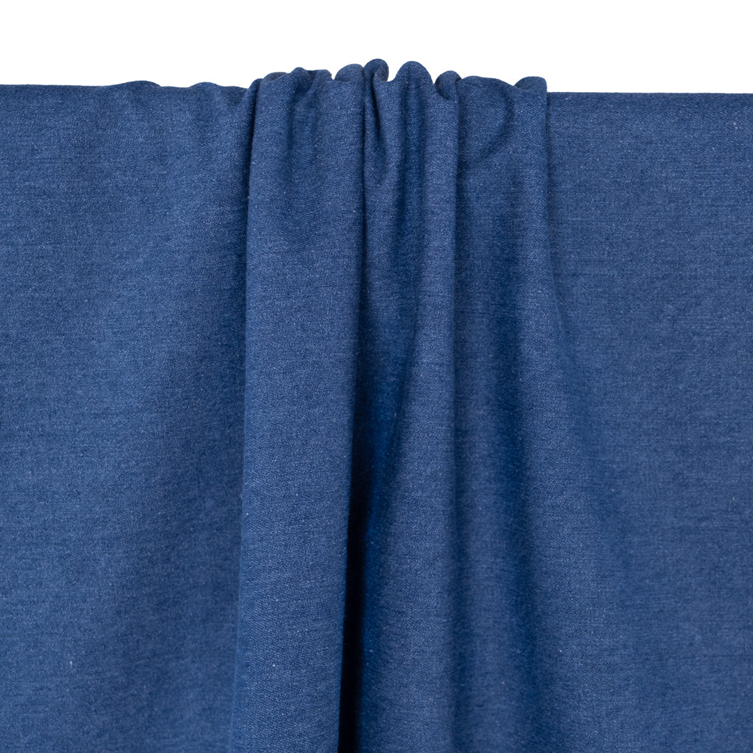 6oz Washed Cotton Denim - Medium Indigo | Blackbird Fabrics