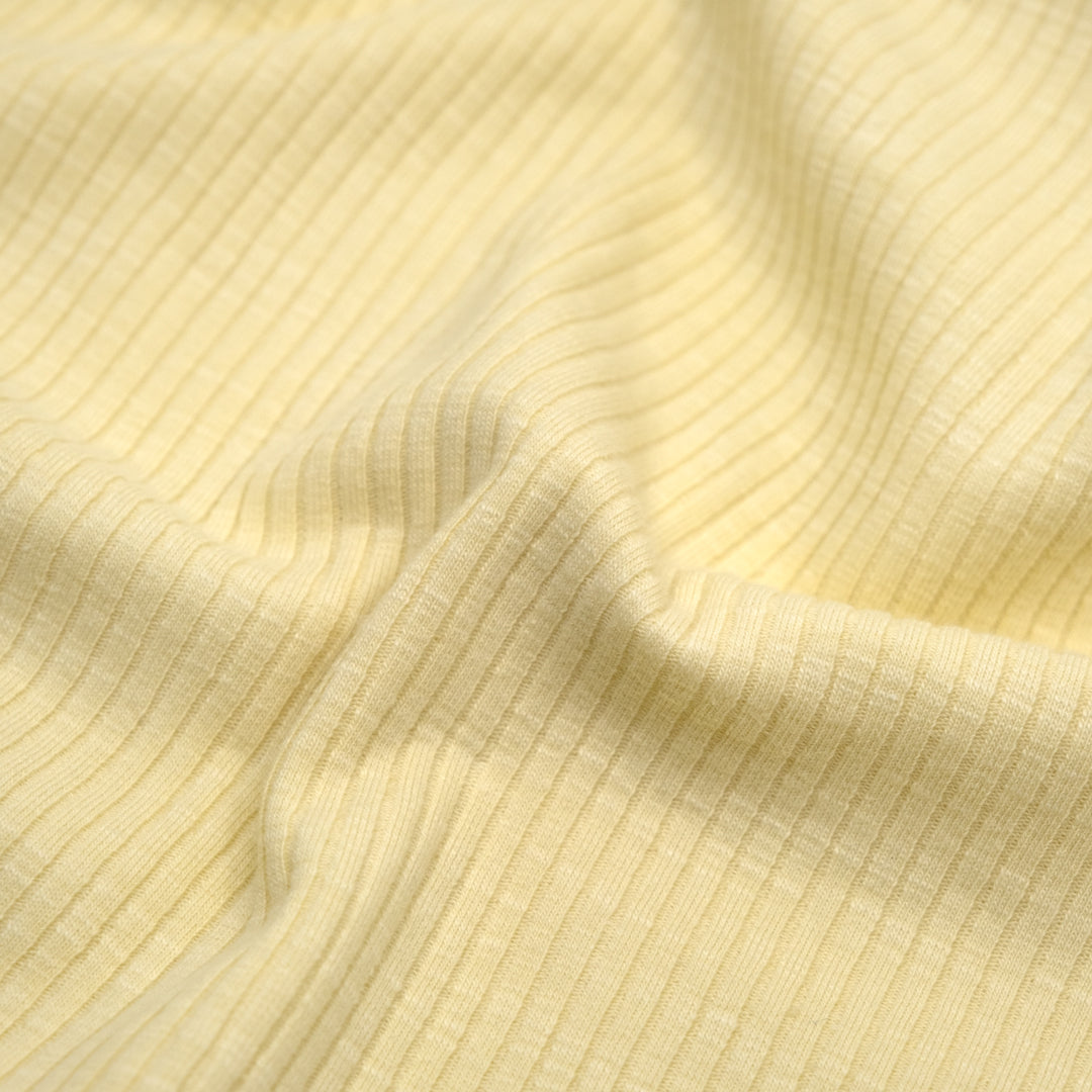 Comfy Cotton Rib Knit - Buttermilk | Blackbird Fabrics