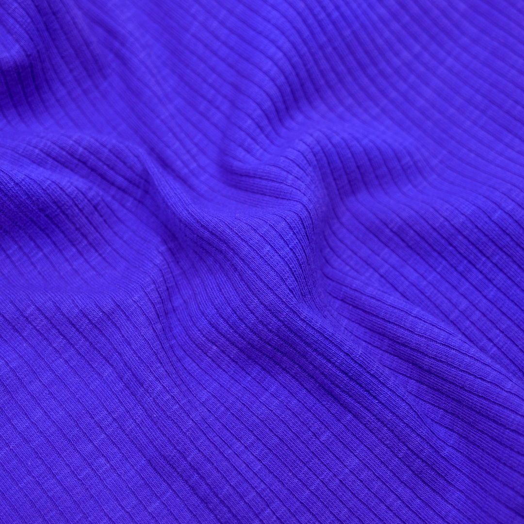 Comfy Cotton Rib Knit - Regatta | Blackbird Fabrics