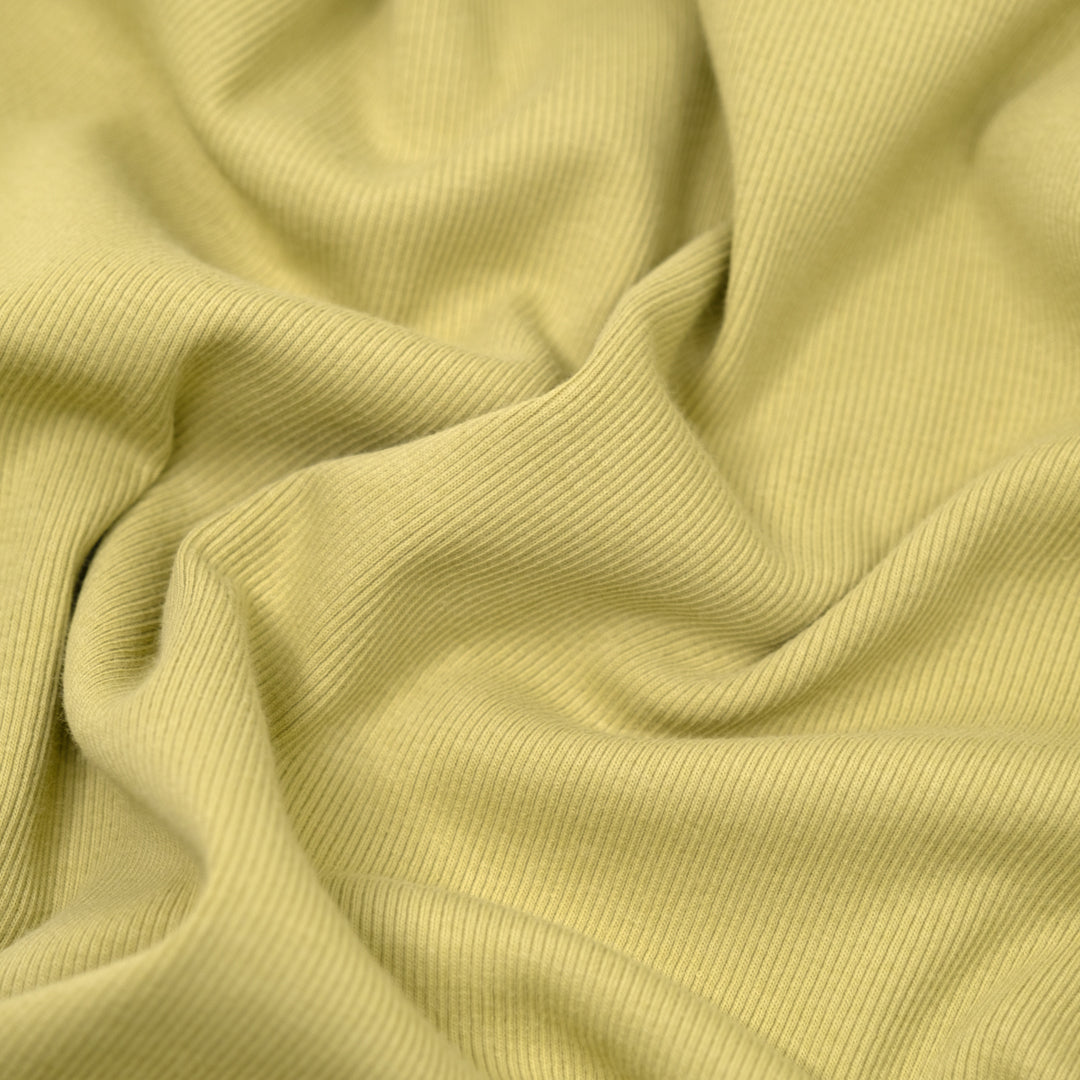 Fine Cotton Rib Knit - Peashoot | Blackbird Fabrics