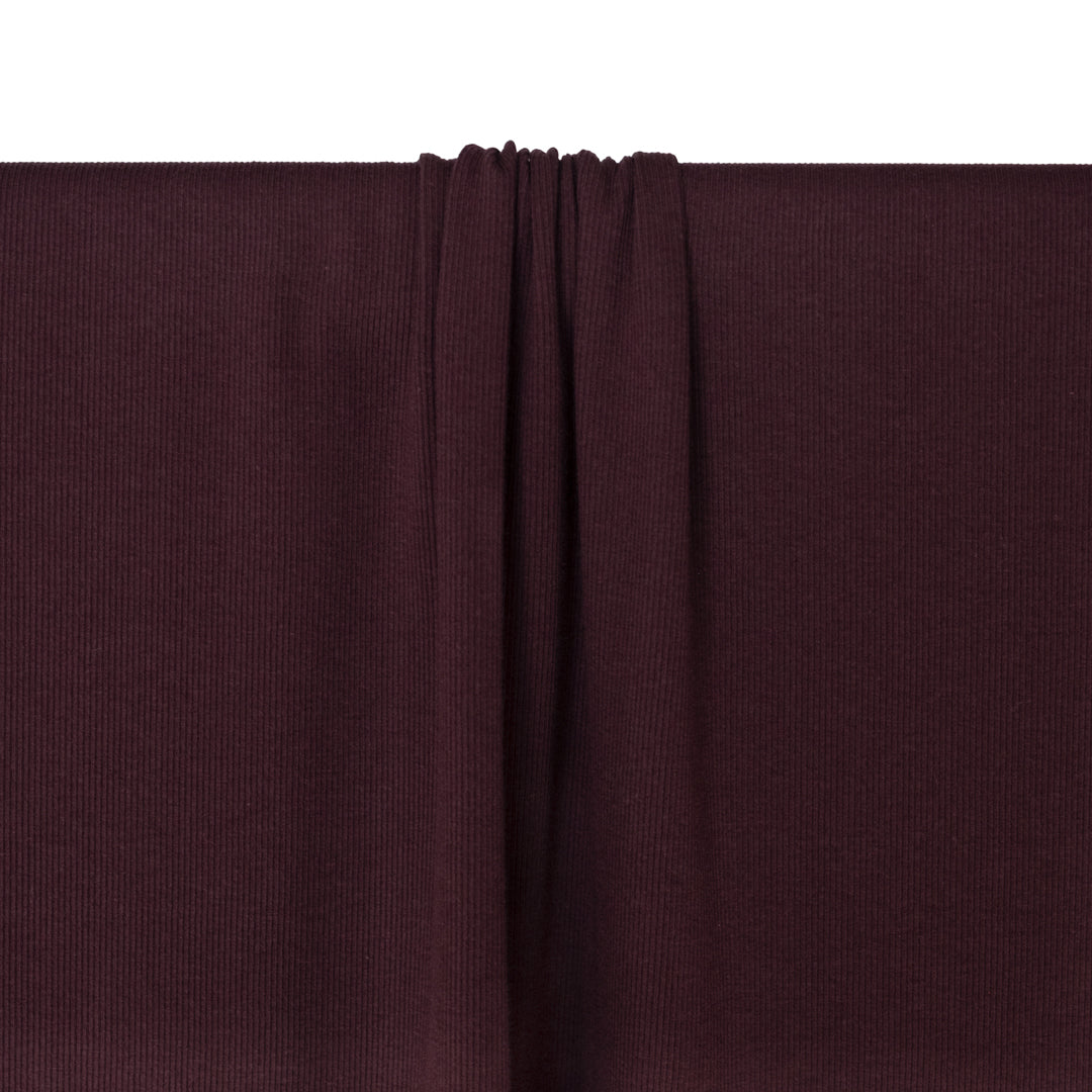 Fine Cotton Rib Knit - Boysenberry | Blackbird Fabrics