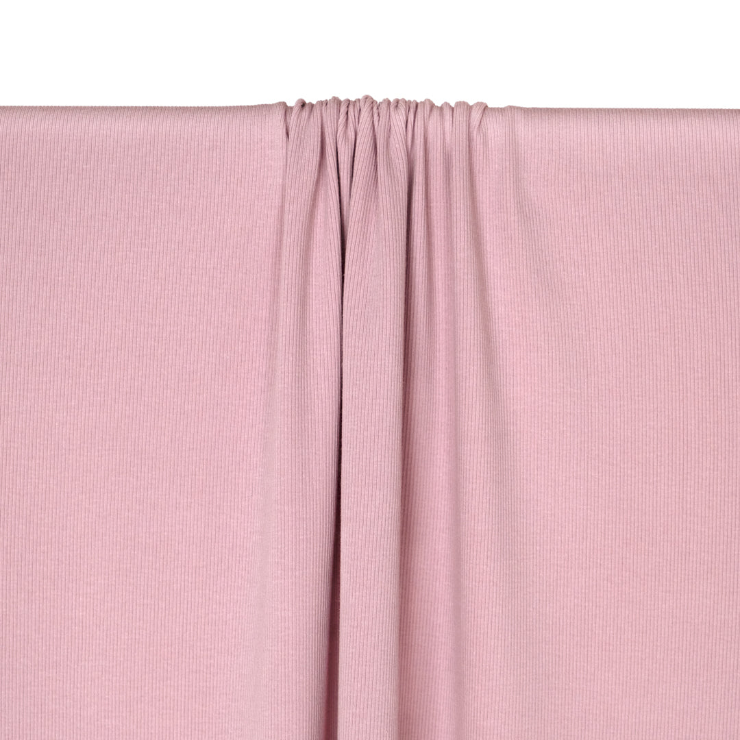 Fine Cotton Rib Knit - Water Lily | Blackbird Fabrics