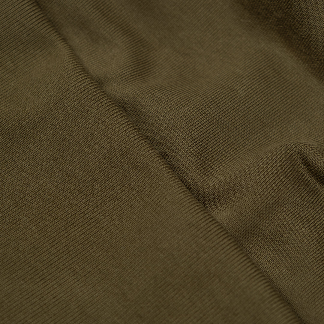 100% Cotton Heavy Sweatshirt Ribbing & French Terry - Kale | Blackbird Fabrics