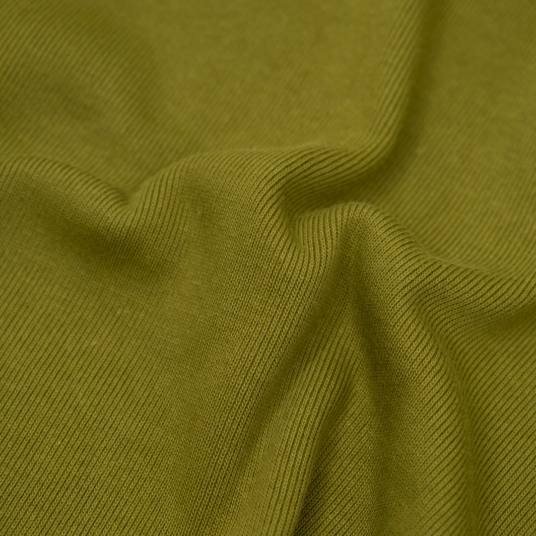 100% Cotton Heavy Sweatshirt Ribbing - Avocado | Blackbird Fabrics