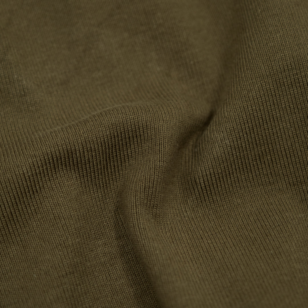 100% Cotton Heavy Sweatshirt Ribbing - Kale | Blackbird Fabrics