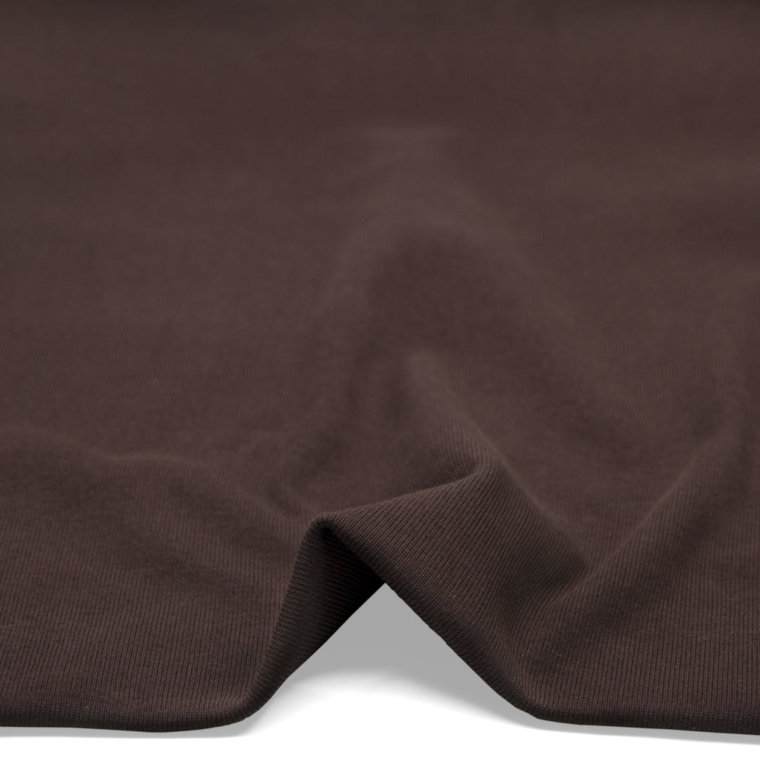 100% Cotton Heavy Sweatshirt Ribbing - Ganache | Blackbird Fabrics