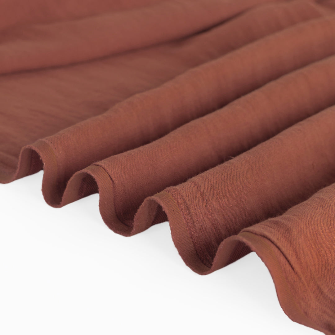 6.5oz Laundered Linen Twill - Deep Rosewood | Blackbird Fabrics