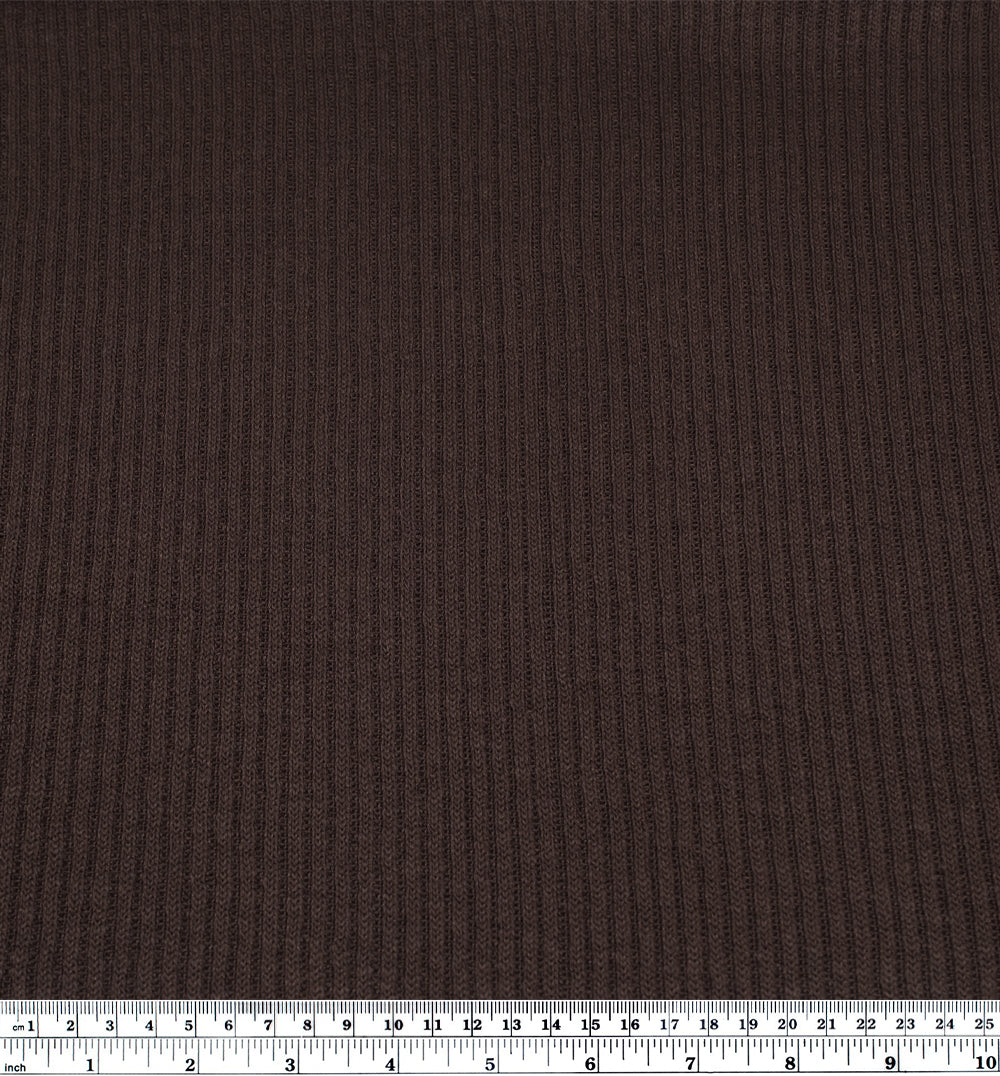 Chunky Rib Sweater Knit - Fudge | Blackbird Fabrics