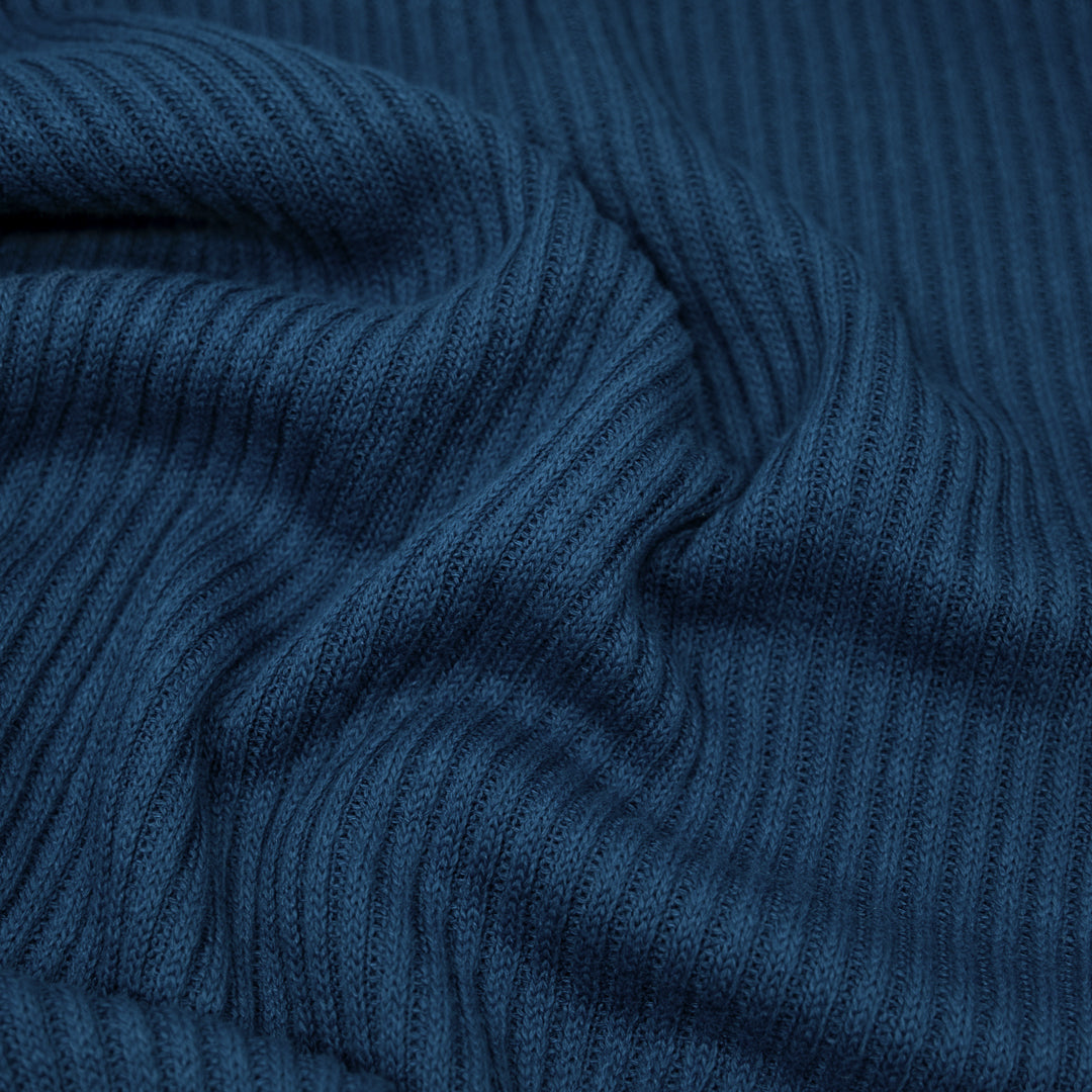Chunky Rib Sweater Knit - Lagoon | Blackbird Fabrics