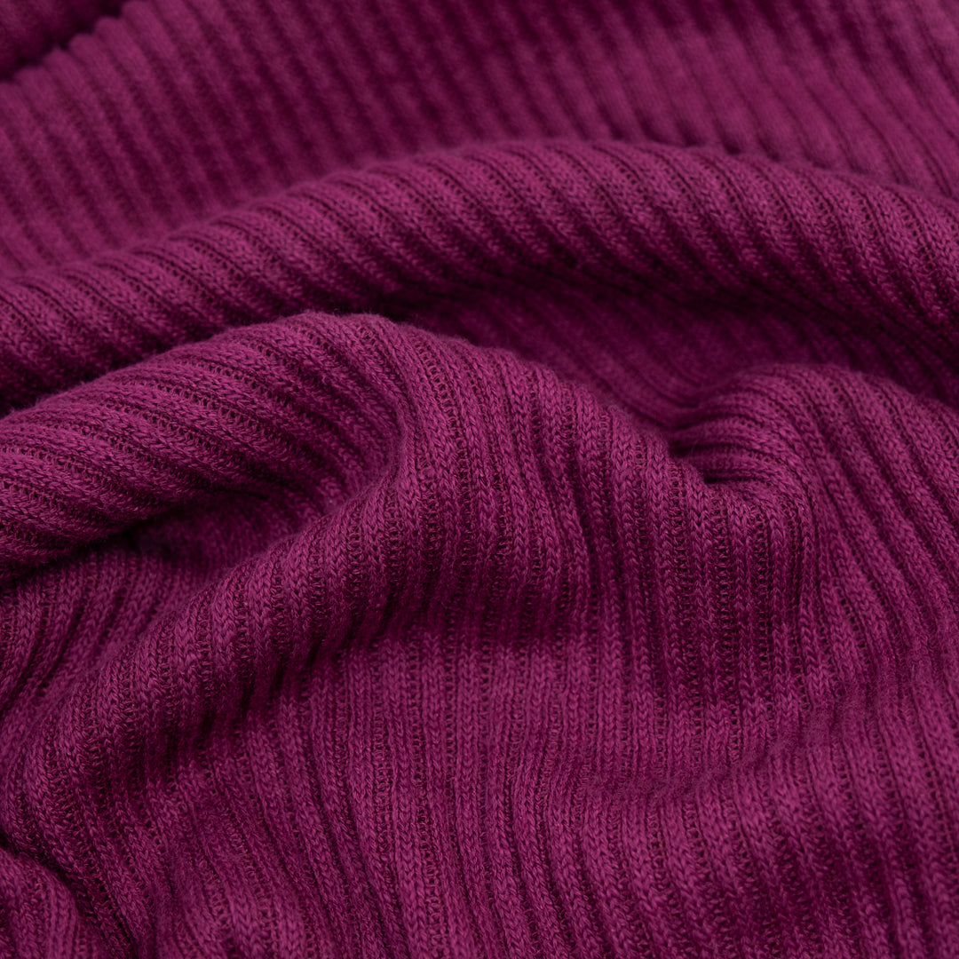 Chunky Rib Sweater Knit - Sangria | Blackbird Fabrics