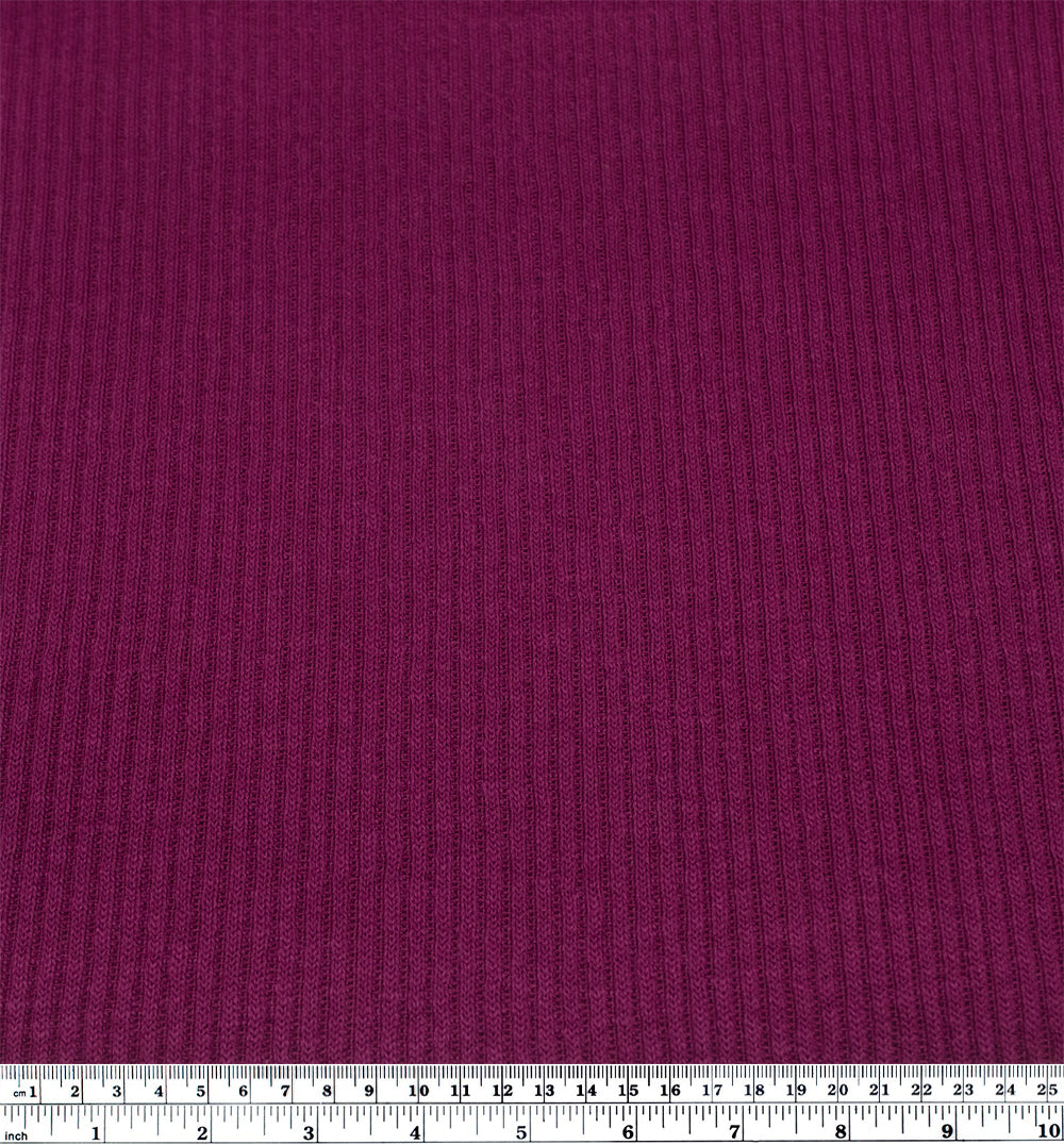 Chunky Rib Sweater Knit - Sangria | Blackbird Fabrics
