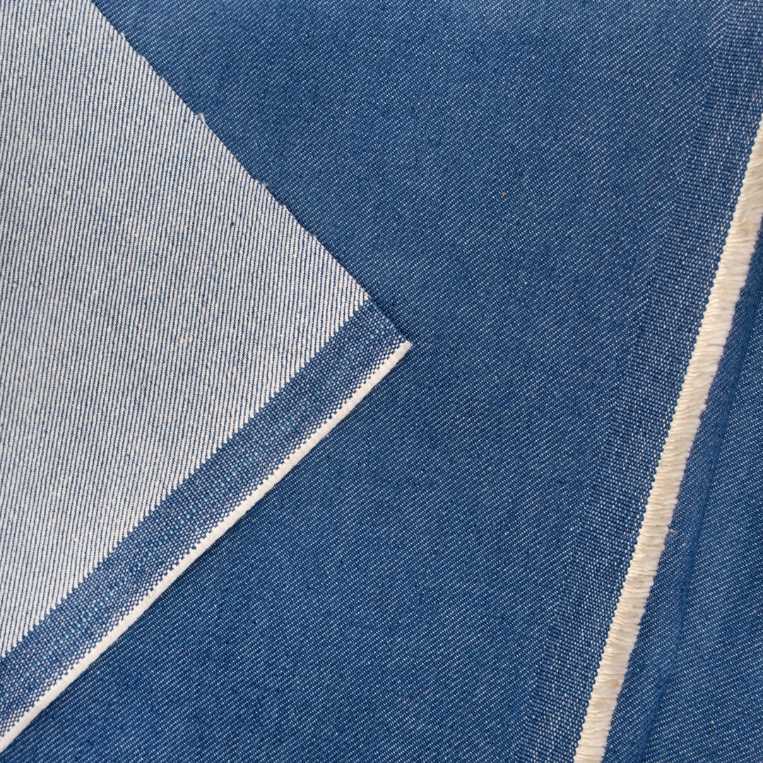 14oz Washed-Look Raw Denim - Light Indigo | Blackbird Fabrics