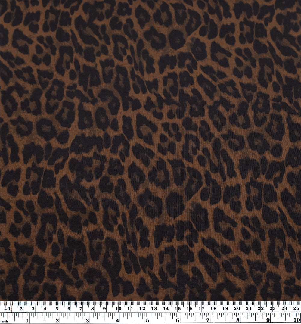 Cool Cat Organic Cotton Jersey - Brownie | Blackbird Fabrics