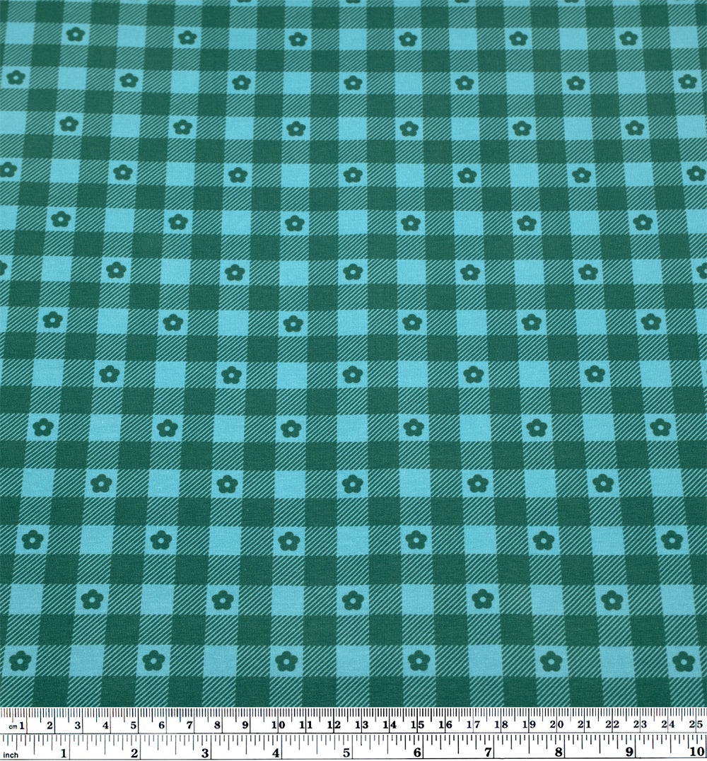 Double Dutch Organic Cotton Jersey - Oasis | Blackbird Fabrics