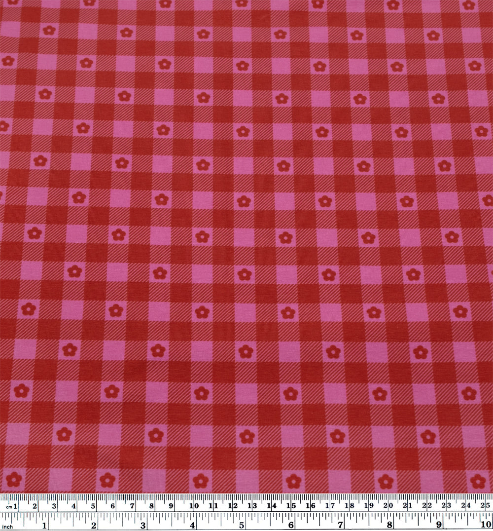 Double Dutch Organic Cotton Jersey - Sweet Tart | Blackbird Fabrics