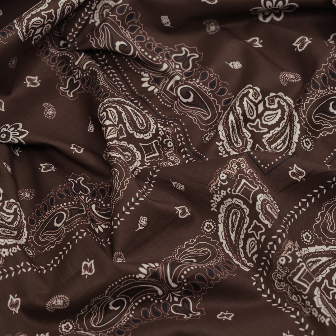 Bandana Cotton Lawn - Cocoa | Blackbird Fabrics
