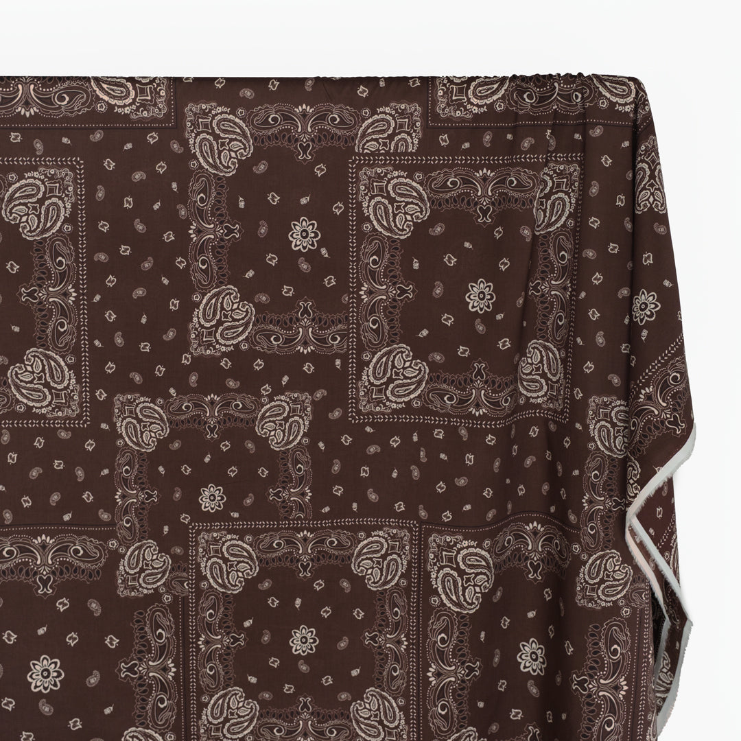 Bandana Cotton Lawn - Cocoa | Blackbird Fabrics