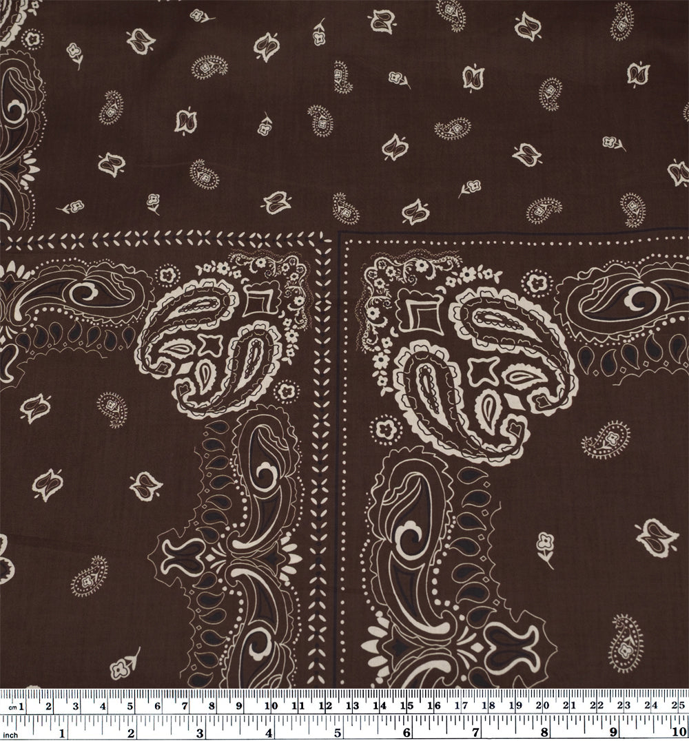Bandana Cotton Lawn - Cocoa | Blackbird Fabrics