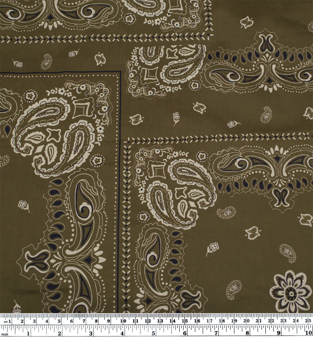 Bandana Cotton Lawn - Moss | Blackbird Fabrics