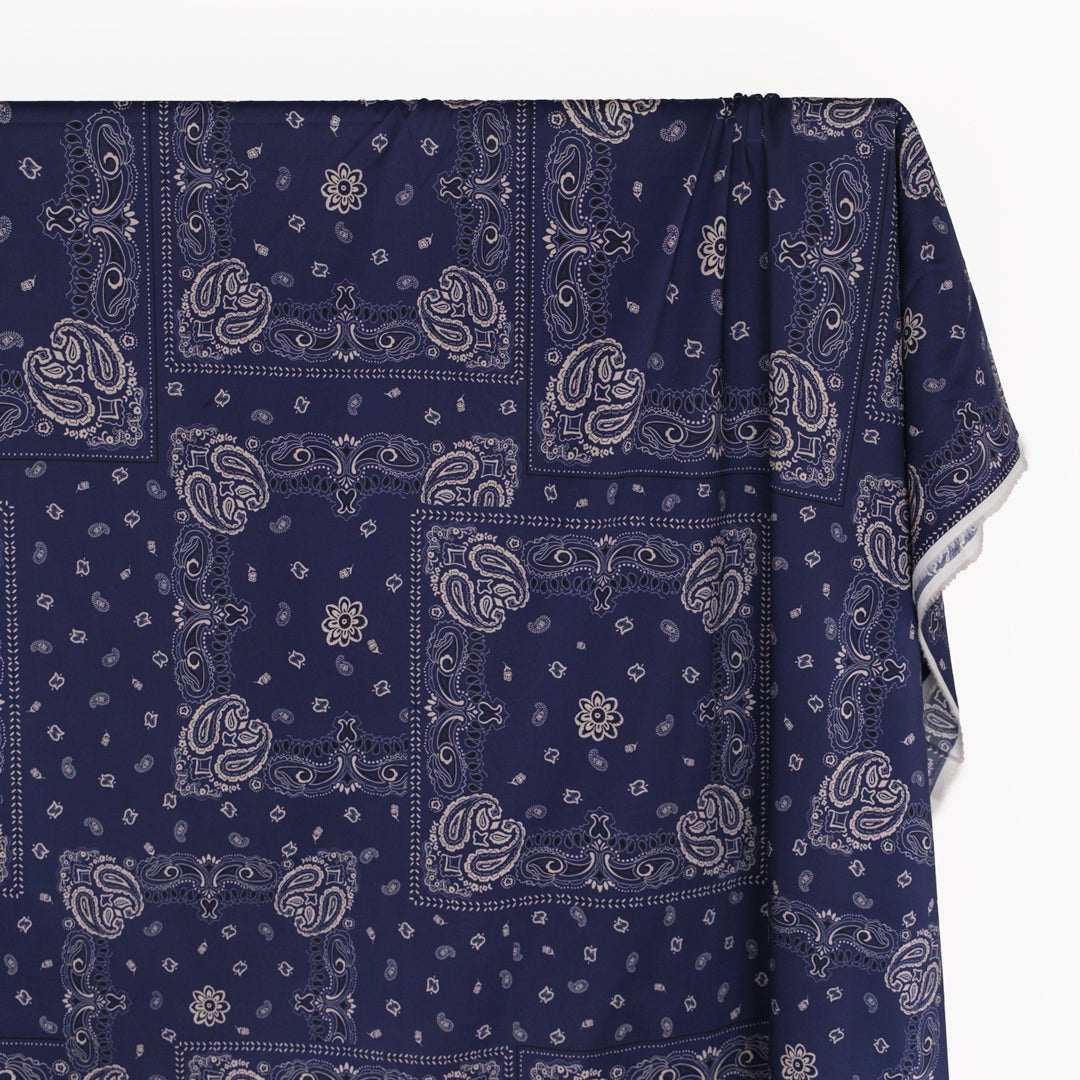 Bandana Cotton Lawn - Indigo | Blackbird Fabrics