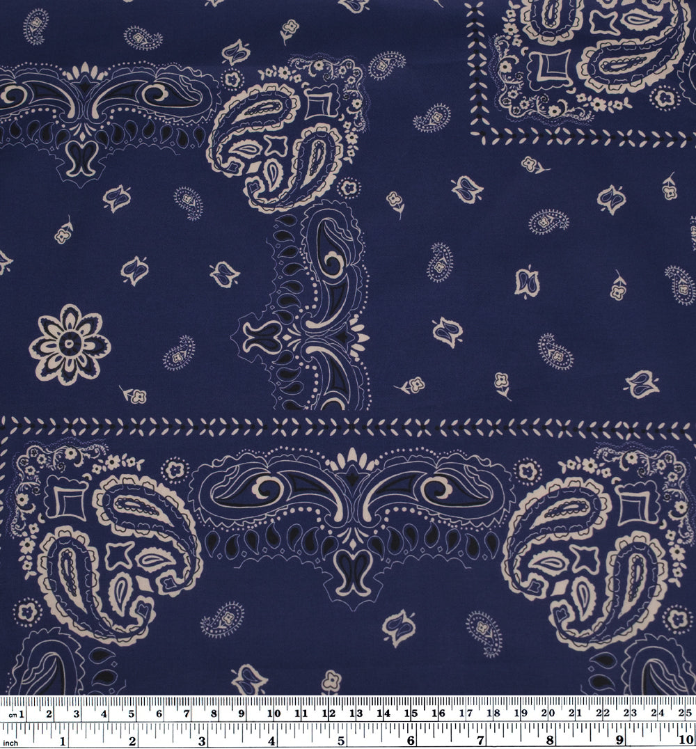 Bandana Cotton Lawn - Indigo | Blackbird Fabrics