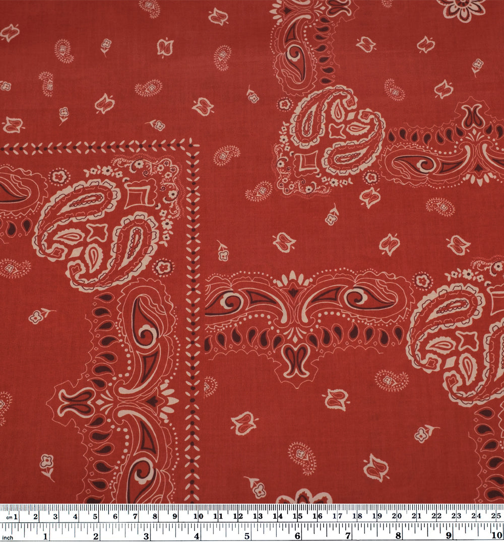 Bandana Cotton Lawn - Ketchup | Blackbird Fabrics
