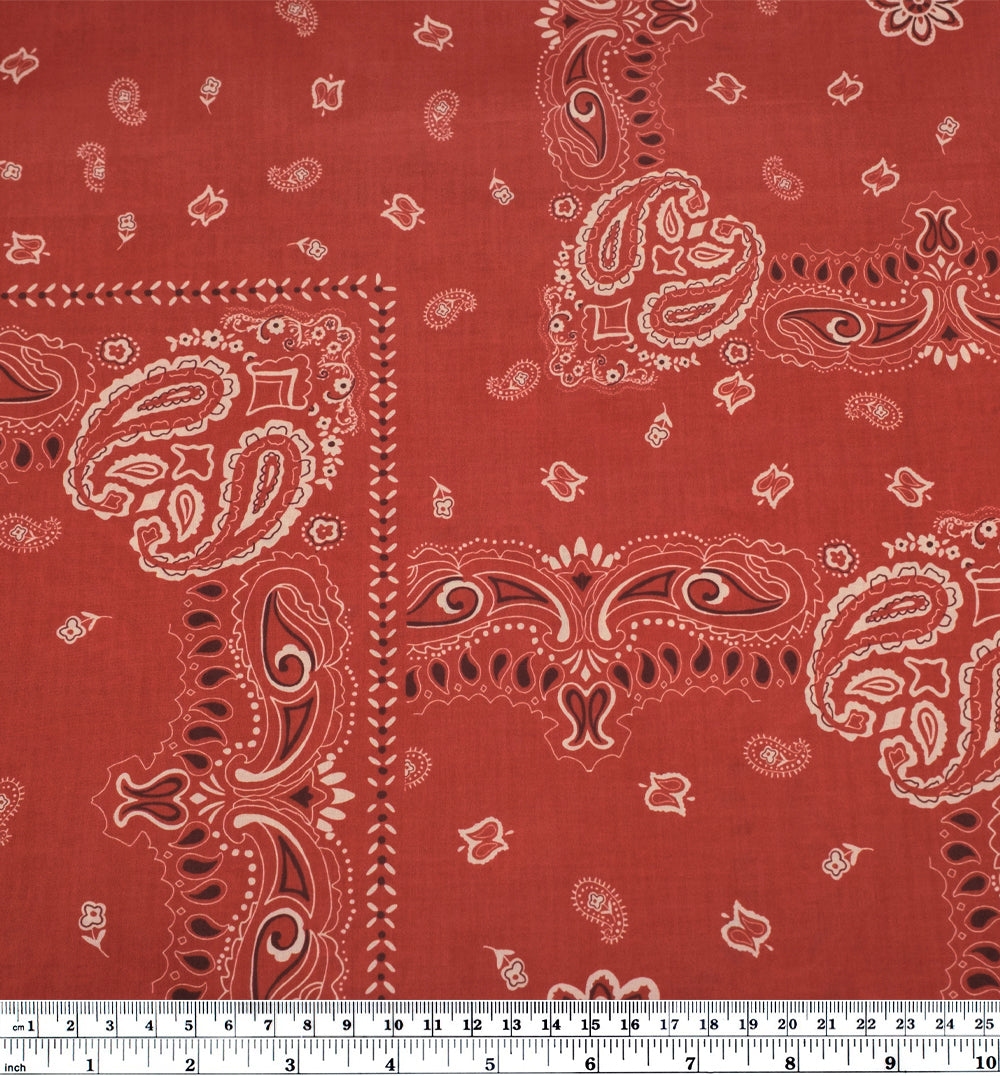 Bandana Cotton Lawn - Ketchup | Blackbird Fabrics