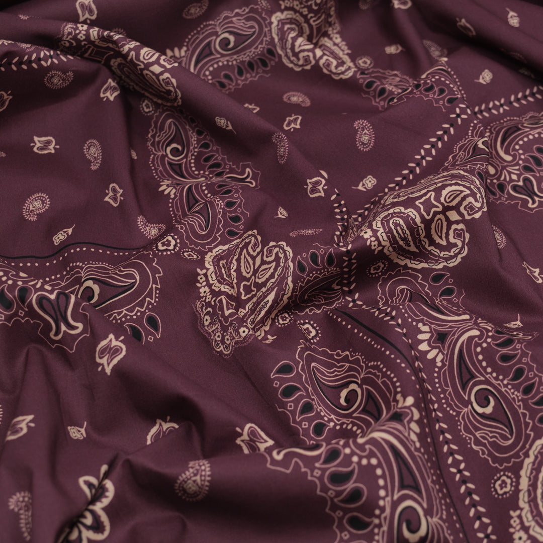 Bandana Cotton Lawn - Plum | Blackbird Fabrics