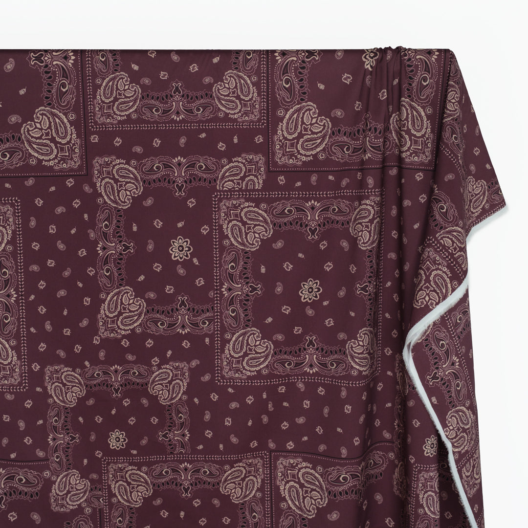 Bandana Cotton Lawn - Plum | Blackbird Fabrics