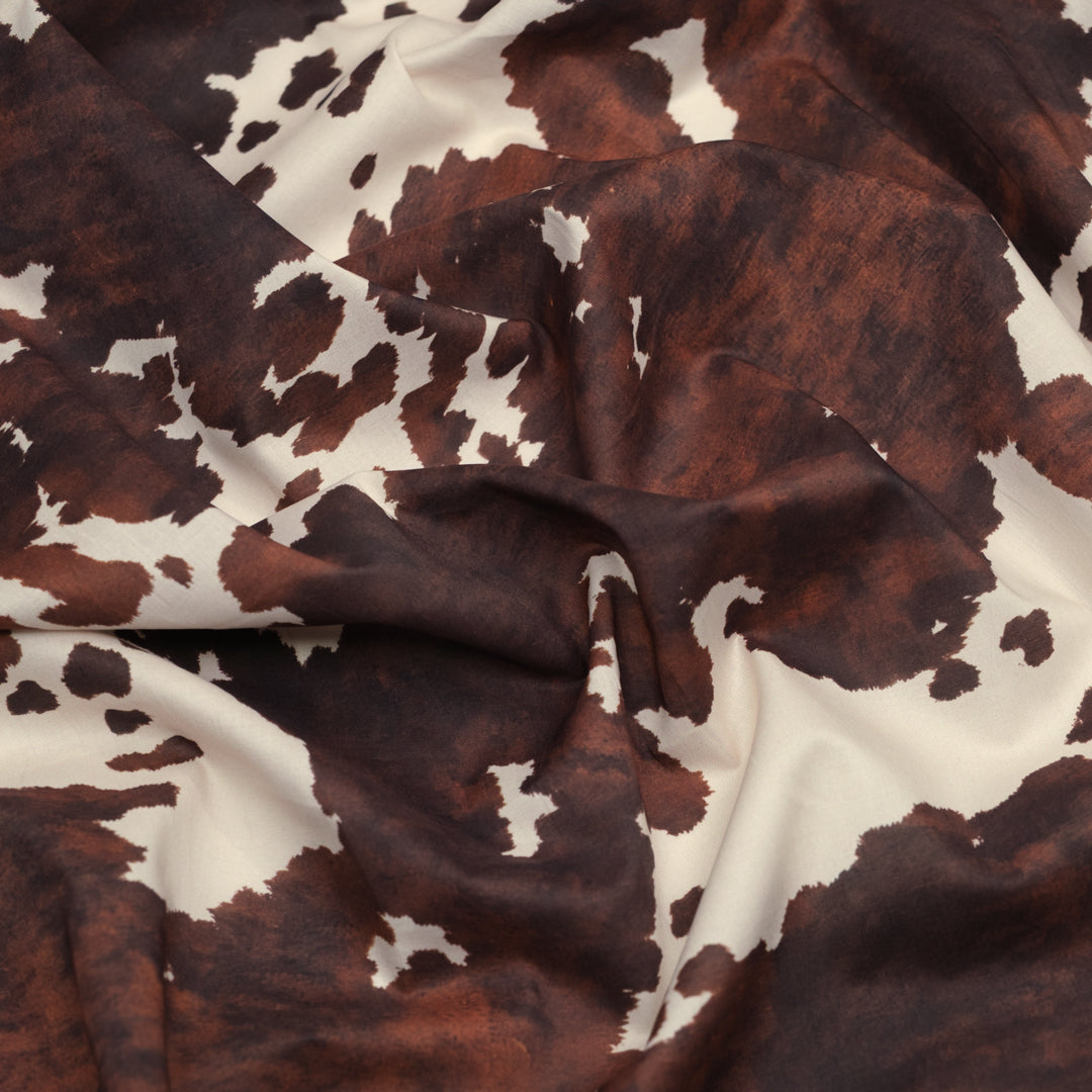 Cowhide Cotton Lawn - Java/Parchment | Blackbird Fabrics