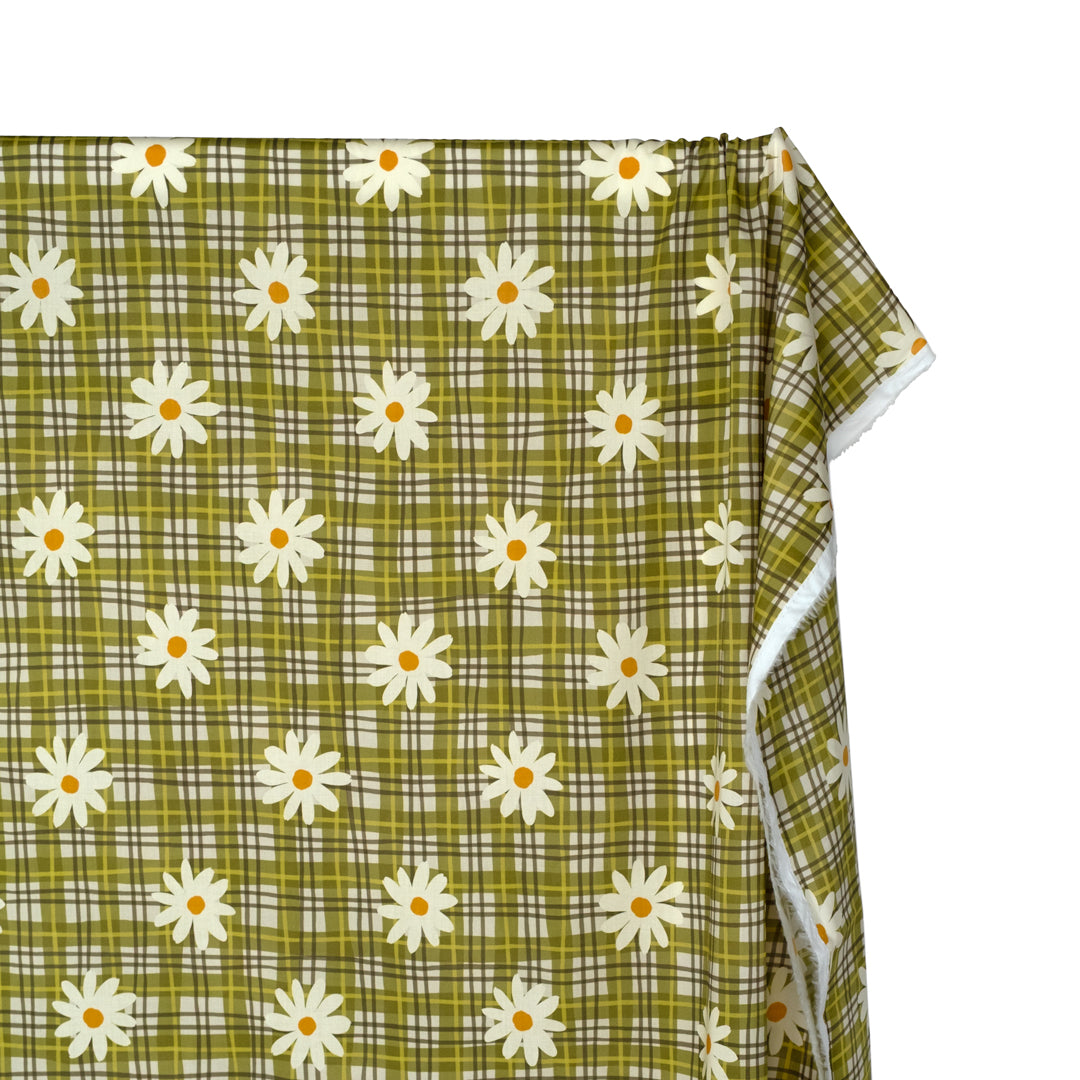 Spring Fling Cotton Lawn - Basil/Ivory | Blackbird Fabrics