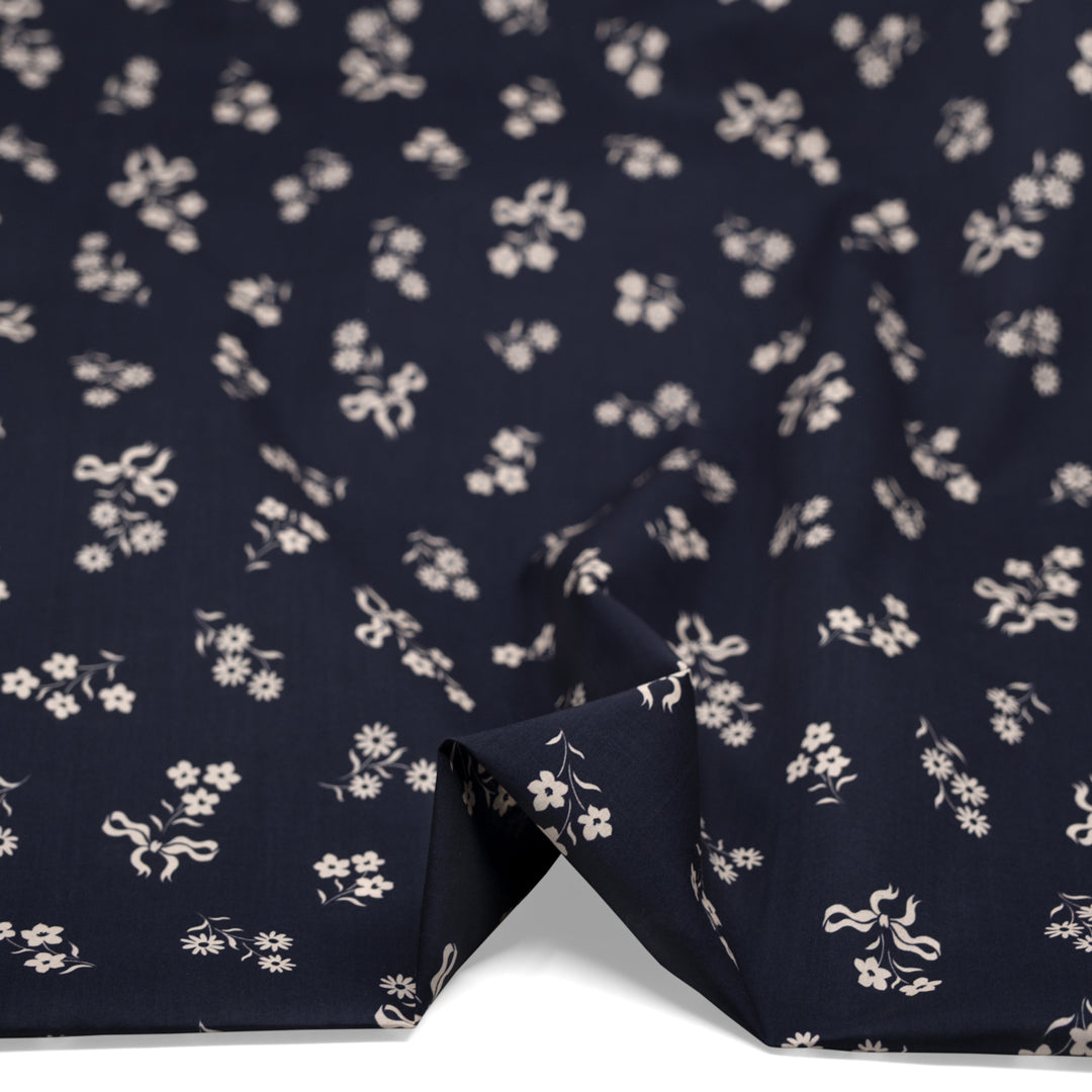 Darling Cotton Lawn - Navy/Ecru | Blackbird Fabrics