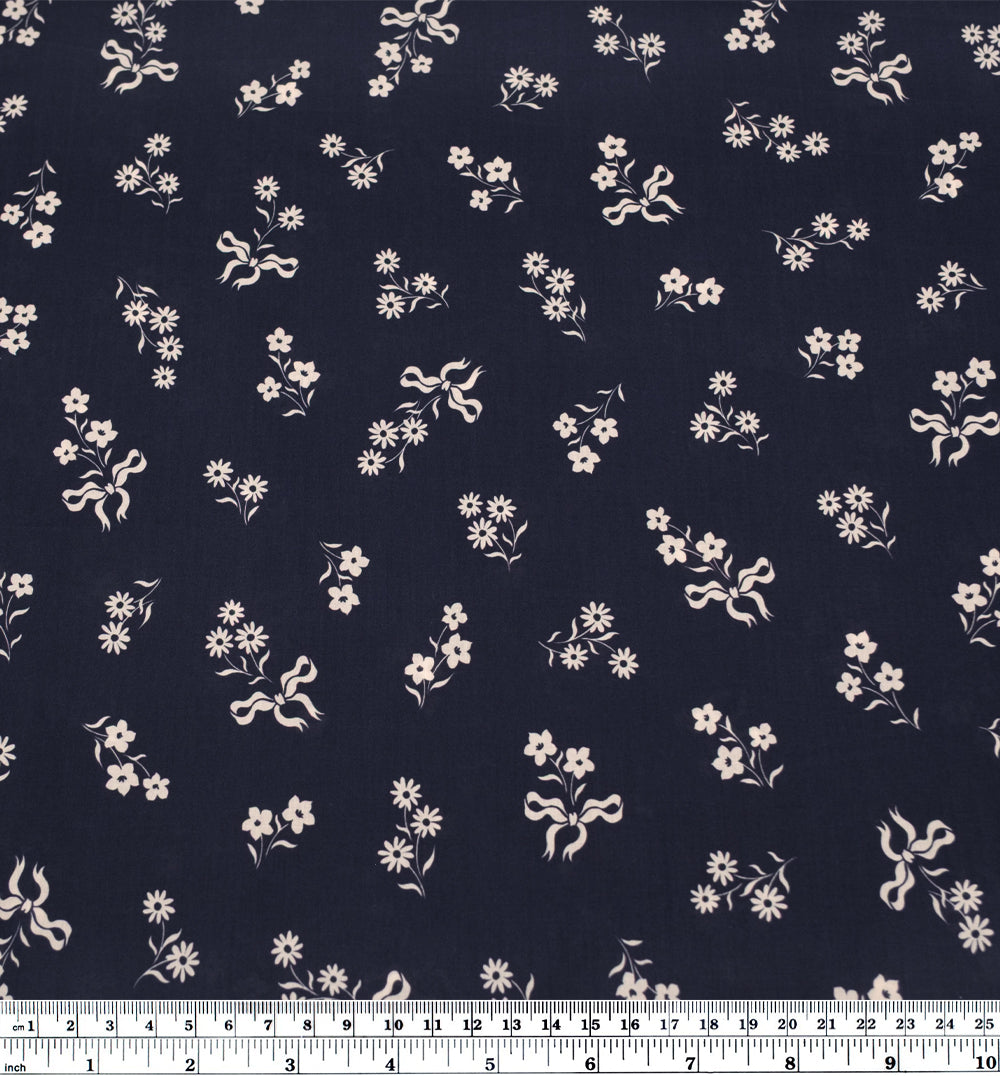 Darling Cotton Lawn - Navy/Ecru | Blackbird Fabrics