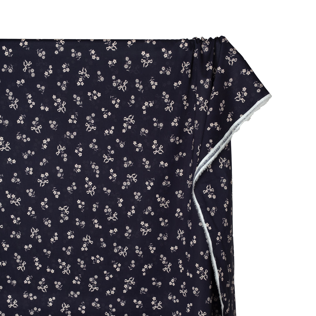 Darling Cotton Lawn - Navy/Ecru | Blackbird Fabrics