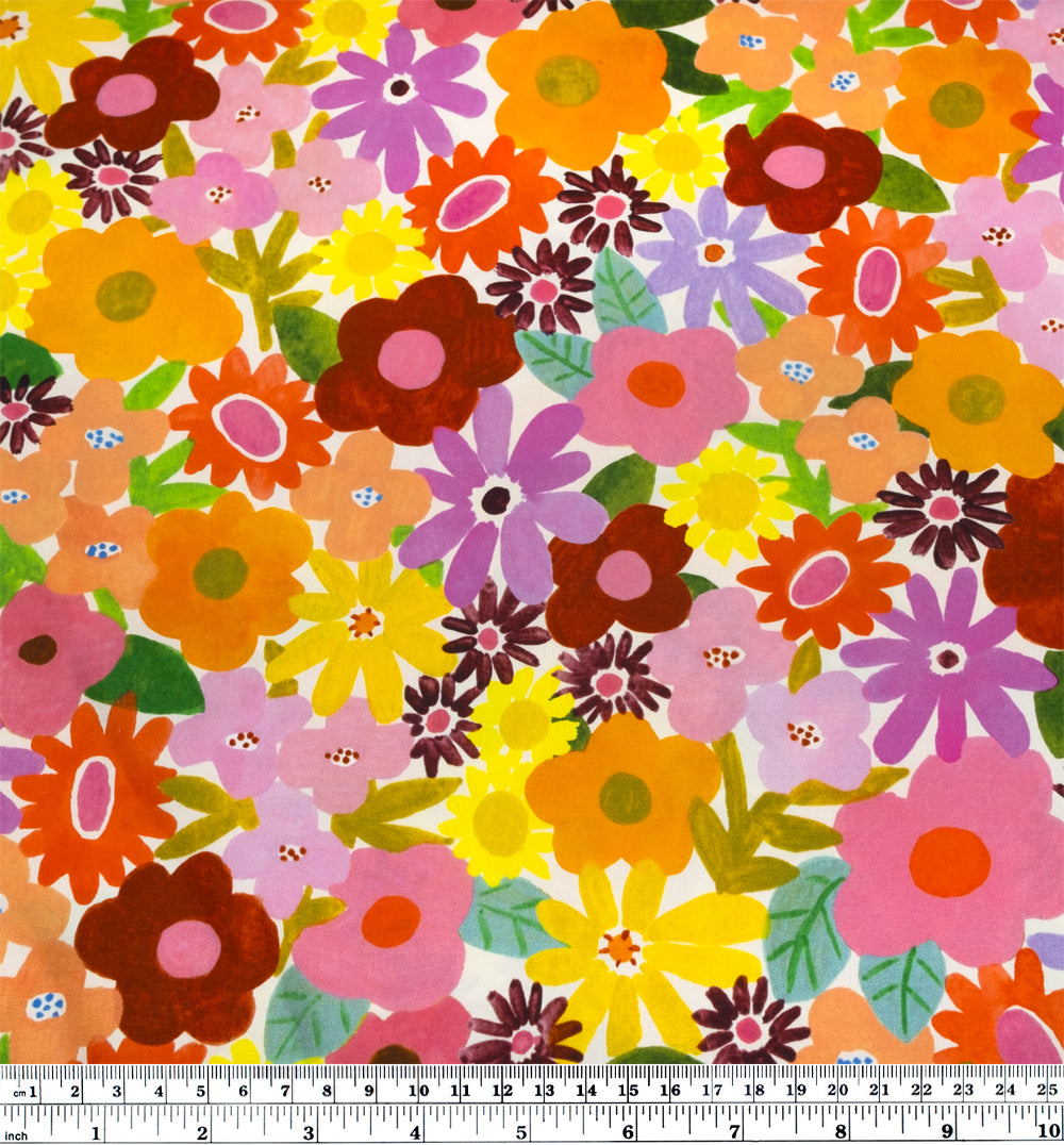 Garden Medley Lightweight Cotton Twill - Berry Bliss | Blackbird Fabrics