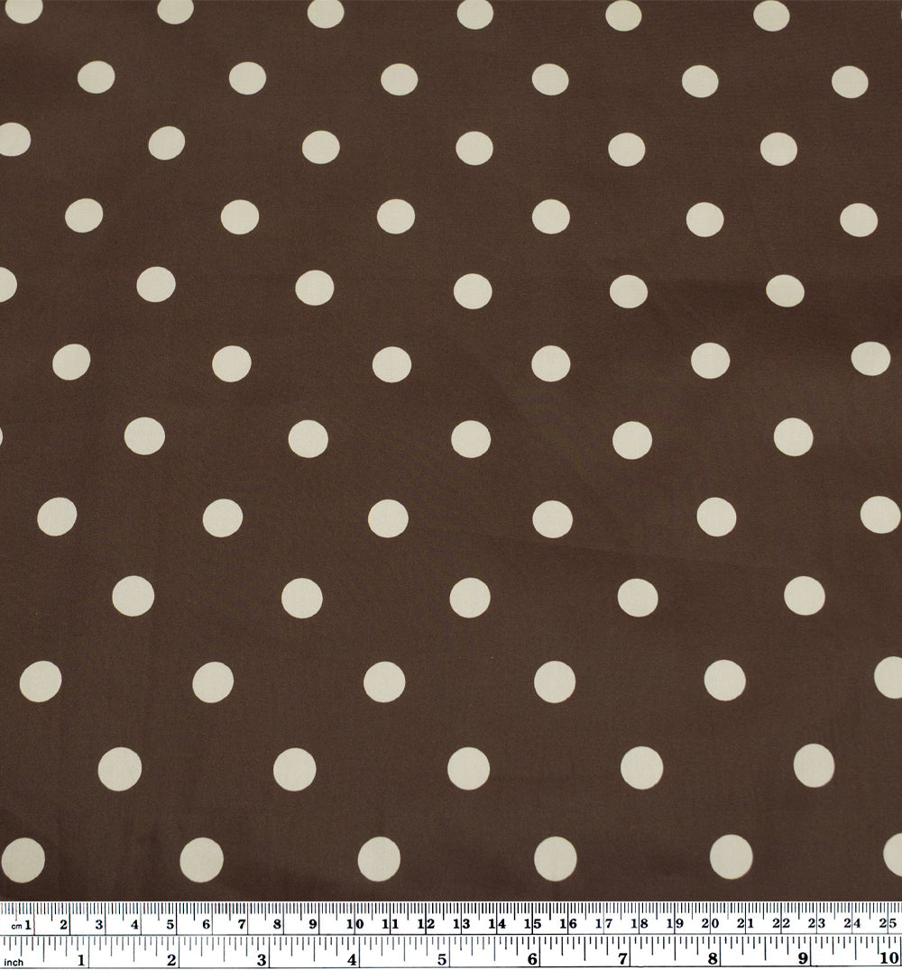Big Dots Cotton Twill Shirting - Umber/Bisque | Blackbird Fabrics