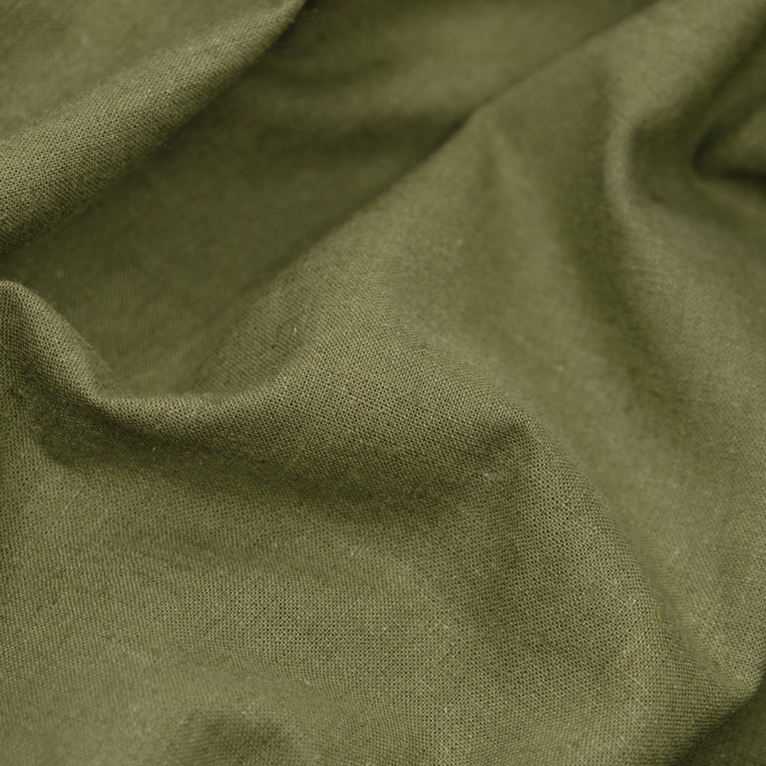 Go-To Cotton Linen Blend - Olive | Blackbird Fabrics