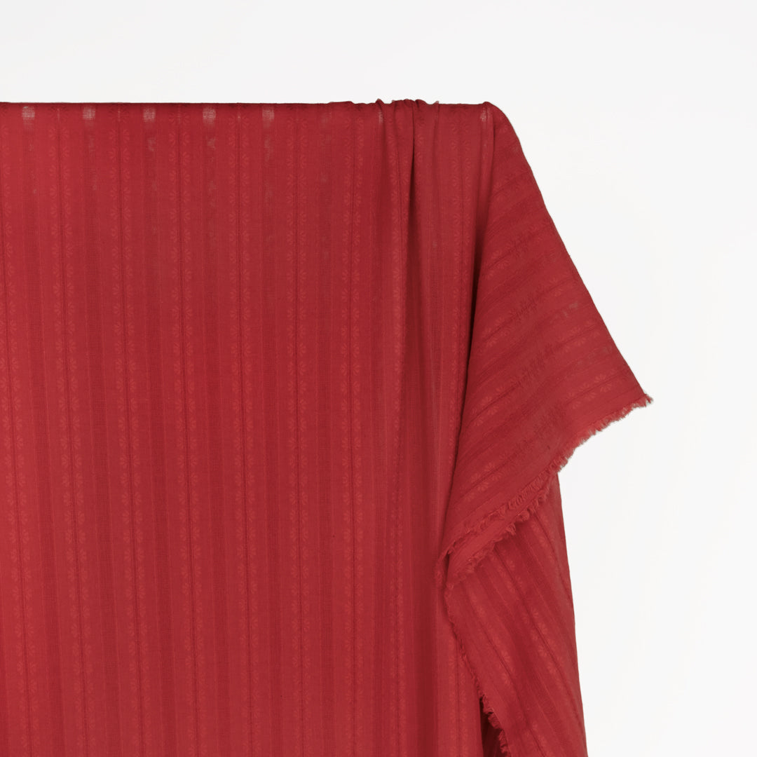 Floral Lattice Cotton Gauze - Crimson | Blackbird Fabrics