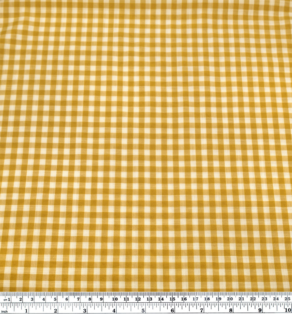 Bonbon Viscose Cotton Gingham - Sunflower | Blackbird Fabrics