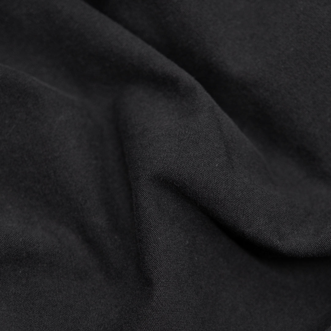 7oz Softened Organic Cotton - Black | Blackbird Fabrics