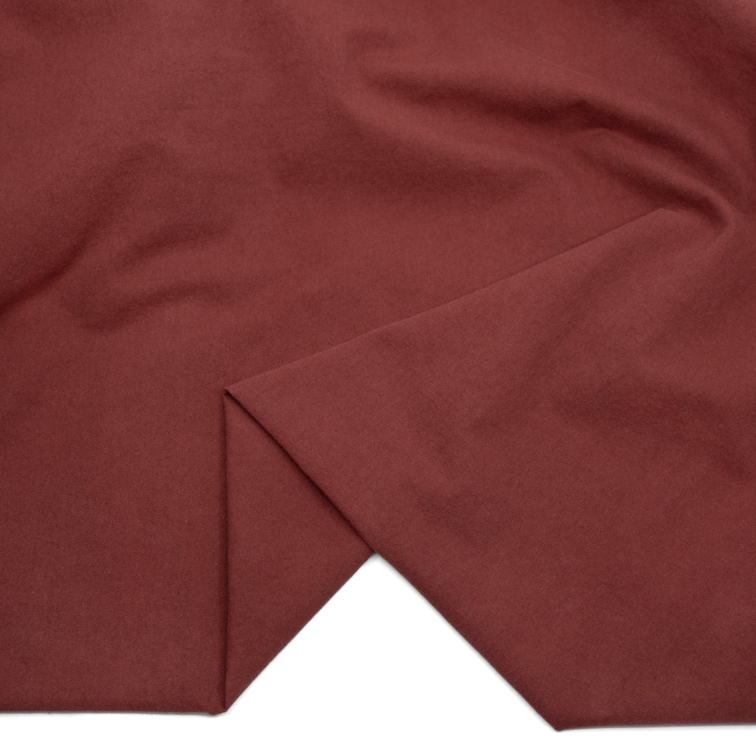 7oz Softened Organic Cotton - Deep Rosewood | Blackbird Fabrics