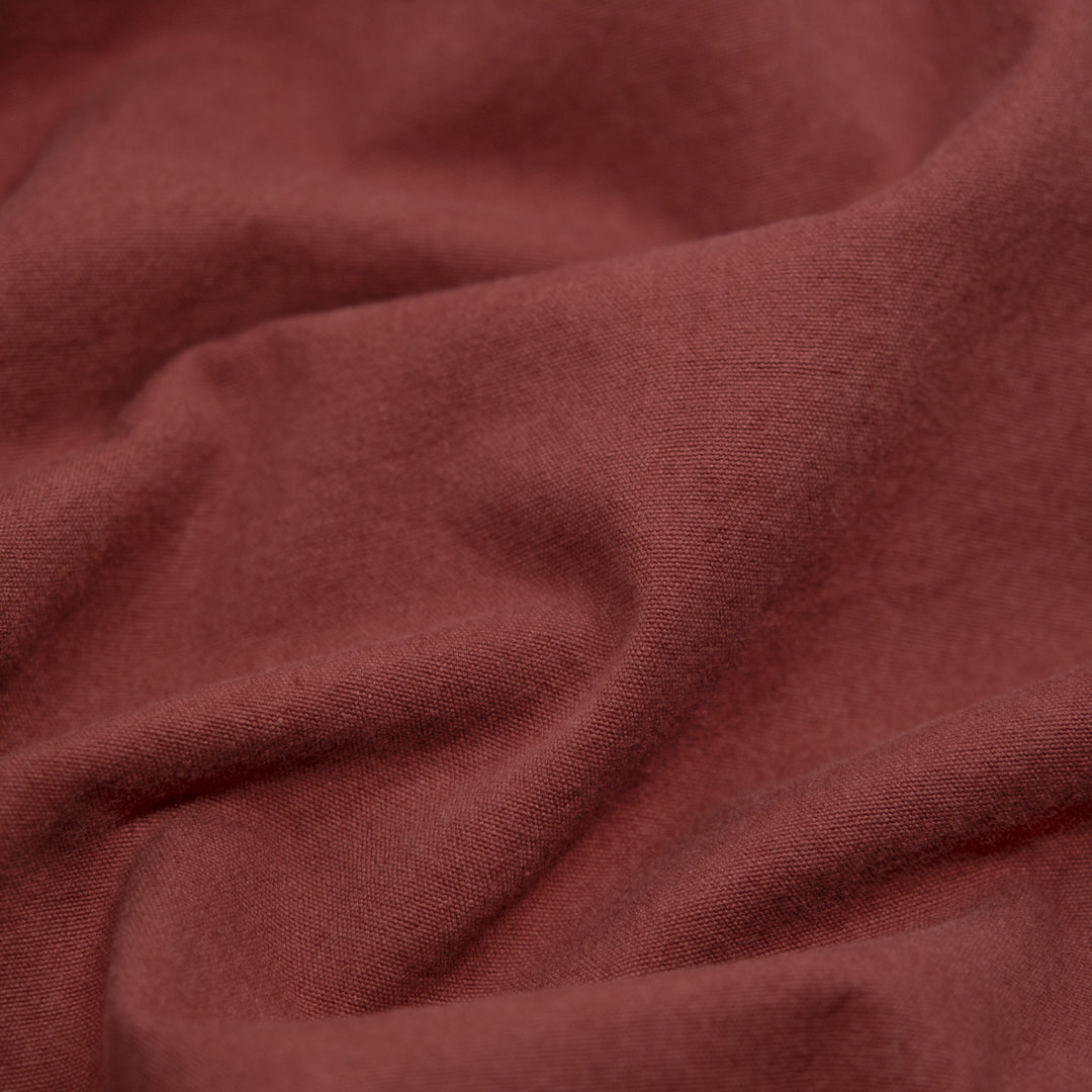 7oz Softened Organic Cotton - Deep Rosewood | Blackbird Fabrics